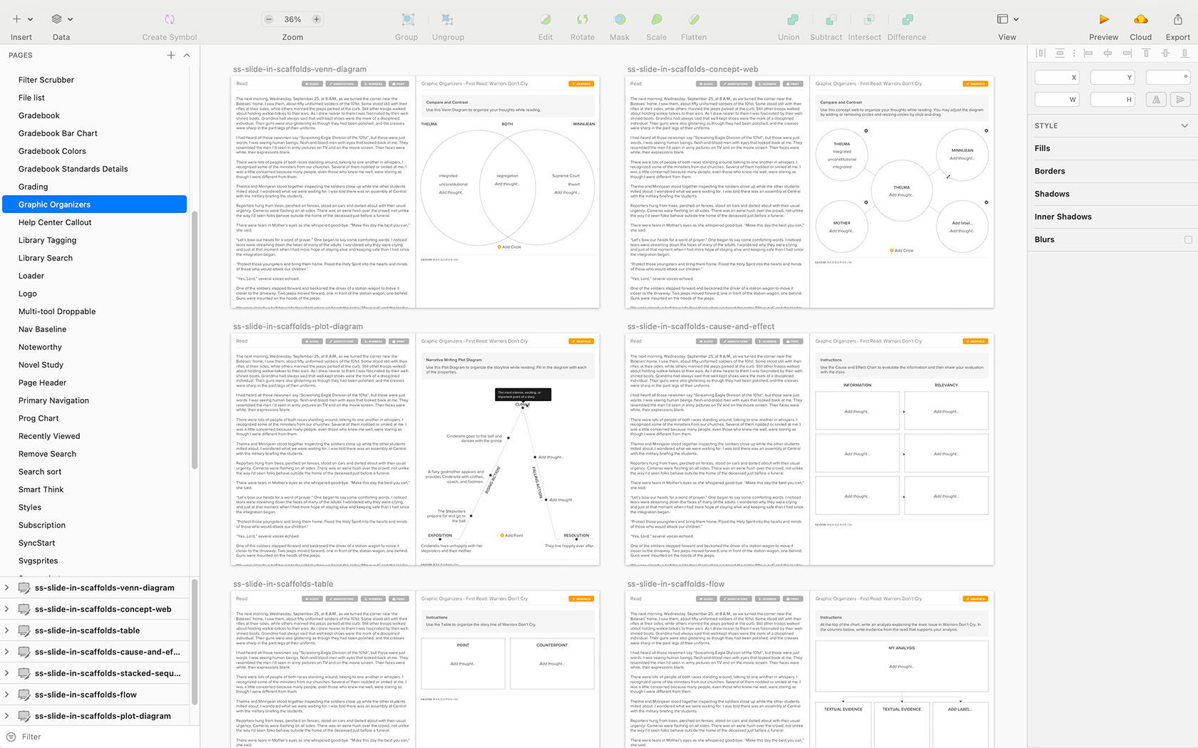 Graphic Organizer Mockup Explorations