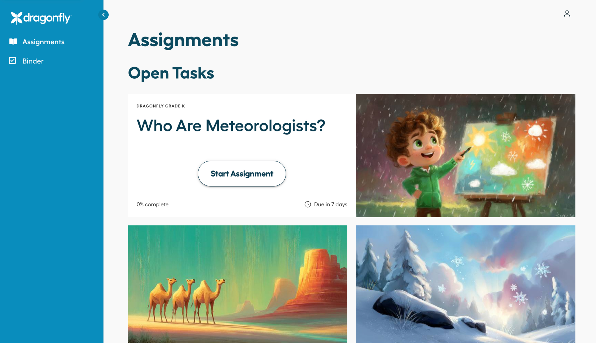 Dragonfly student assignments
